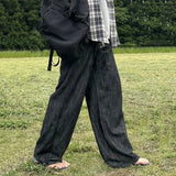 BONSIR  -  Straight jeans for men's summer cleanfit wear Korean commuter style wide-leg pants