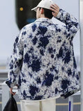 BONSIR  -  Fried street jacket men's spring and autumn Hong Kong style high street ins tie-dye jacket trendy brand couple jacket