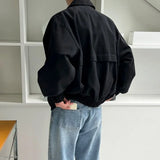 BONSIR  -  Spring New Style Men's Retro Solid Color Turn-Down Collar Jacket, Korean Version Trendy Loose Casual Versatile Coat