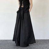 Bonsir Mens Skirt Pants Double-Layer Dark Style Pants Skirt Niche Personality Temperament Versatile Casual Wide-Leg Pant Men'S Clothing