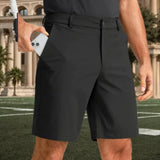 BONSIR  -  Business Dress Shorts Men Quick Dry Casual Bermuda Shorts Summer Ice Silk Cooling Zipper Fly Formal Shorts Men Work Wear Office
