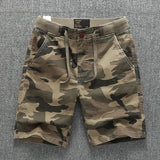 BONSIR  -  Summer Street Mens Camo Shorts Pants With Multi Pocket Retro High Street Male Wide Leg Camouflage Sport Drawstring Cargo Pants