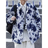 BONSIR  -  Fried street jacket men's spring and autumn Hong Kong style high street ins tie-dye jacket trendy brand couple jacket