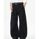 BONSIR  -  Pleated scimitar trousers for men in spring and autumn new trendy brand high-end loose straight trousers draped casual pants