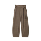 BONSIR  -  Brown Belt Suit Pants Men Society Mens Black Dress Pants Korean Casual Straight Pants Mens Office Formal Trousers Large Size