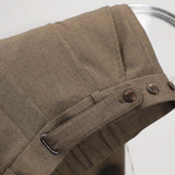 BONSIR  -  Korean Style Fashion Luxury Drape Straight Pants Men 2025 Spring And Autumn New Retro Solid Color Trend Mens Casual Trousers