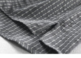 BONSIR  -  Men's Casual Cotton Shirt Short Sleeve Blouse Tops Summer Botton Pinstripe Holiday Shirt Comfortable Handsome Men Henley Shirt