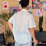 BONSIR  -  Men Shirts Thin Holiday Casual Shirts Summer Streetwear American Fashion Outdoor Trend Short-Sleeve Tops Men'S Clothing 2025 New