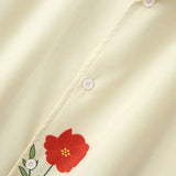 BONSIR  -  Summer New Men's Flower Print Short Sleeve Shirt Retro Casual Fashion Trend Simple Loose Seaside Vacation Hawaiian Men Tops