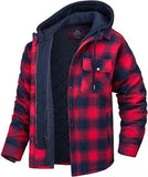 BONSIR  -  American Autumn and Winter Fleece Hooded Cardigan Men's Winter Warm and Cold Jacket Men's Casual Loose Jacket