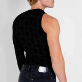 Bonsir Mens Y2k Sleeveless Stitching Long-Sleeve Design T-Shirt Streetwear Personality Niche Trend Plain Top Men'S Clothing