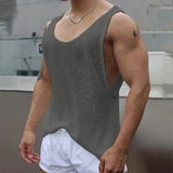 BONSIR  -  Tank Top Vest Daily Mens Sleeveless Sports Streetwear Summer Athletic Breathable Fitness Knitted Comfy Fashion