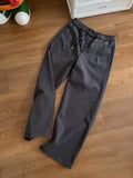 BONSIR  -  autumn and winter thickened velvet pants knitted straight solid color cereal soft waxy lazy casual pants men