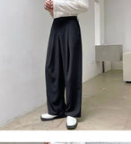 BONSIR  -  New Fashion Autumn Men's Korean Style Loose Wide Leg Trousers Solid Color Casual High Quality Pants Male Trendy Streetwear Men