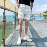 Bonsir High Quality Summer Suit Shorts Men Clothing Simple All Match Casual Straight Short Pant Homme streetwear 3XL Hot Sale