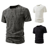 BONSIR  -  Mens T-Shirts Ripped Hollow Casual T-Shirts Streetwear Fashion Niche Personality Trend Short-Sleeve Tops Men'S Clothing 2025 New