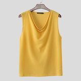 BONSIR  -  Men Tank Tops Solid Color V Neck Sleeveless Summer Casual Male Vests Streetwear 2025 Fashion Casual Men Clothing S-5XL