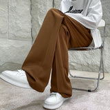 Bonsir Solid Color Suit Pants Men Fashion Society Mens Dress Pants Korean Loose Straight Flared Pants Mens Office Formal Trousers M-2XL