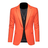 BONSIR  -  New Men's Slim Fit Blazer Big Size Wedding Suit Jacket Business Casual Single Breasted Office Sport Formal Lounge Suit Jacket