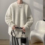 Bonsir Sweater men's autumn winter new style retro high-end knitted sweater loose casual