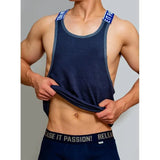 BONSIR  -  Summer Men's Solid Color Vest Casual Breathable Sleeveless T-shirt Vest Suitable For Fitness And Sports