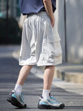 BONSIR  -  Loose Men's Casual Shorts Summer New Cargo Pants Fashionable Wide-leg Baggy Big Pocket Sweatpants Male Short Pants Streetwear