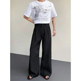 BONSIR  -  Baggy Black Suit Pants Mens Oversized Society Mens White Dress Pants Korean Loose Wide Leg Pants Mens Office Formal Trousers