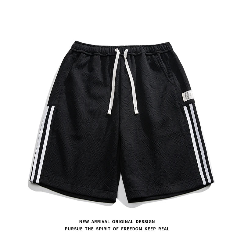 Bonsir Beach Shorts Men Summer Solid Casual Short Men Loose Drawstring Hip Hop Korean Shorts Men Streetwear Shorts Men Joggers