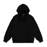 BONSIR  -  new American retro strap design hooded sweatshirt men and women loose casual cleanfit hoodie cardigan gengar rengoku
