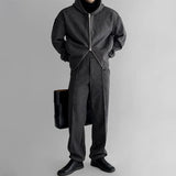 BONSIR  -  Maillard casual sports suit men's spring and autumn heavy hooded sweatshirt cardigan splicing