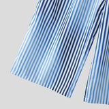 BONSIR  -  Men Striped Pants Elastic Waist Loose Joggers Wide Leg Trousers Men Streetwear 2025 Oversize Fashion Casual Long Pants