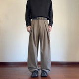 BONSIR  -  Black Suit Pants Men Fashion Society Mens Dress Pants Korean Casual Wide Leg Pants Mens Office Formal Trousers Large Size 5XL