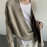 BONSIR  -  Autumn and winter simple design drop-down cardigan sweater loose lazy men's and women's casual knitted sweater jacket