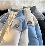 BONSIR  -  New Winter Jacket Men's Corduroy Stitching Thickened Warm Parka Japanese Style Street Cold-proof Padded Coat Ski
