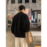 BONSIR  -  Fall Short-Length Bomber | American Retro Shacket W/ PU-Leather Collar - Relaxed Plus Sizing M-5XL