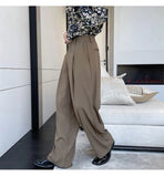 BONSIR  -  New Fashion Autumn Men's Korean Style Loose Wide Leg Trousers Solid Color Casual High Quality Pants Male Trendy Streetwear Men