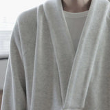 BONSIR  -  new graphite gray chic V-neck sweatshirt, bristle plus fleece raglan sweatshirt jacket