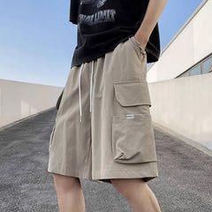 Bonsir Workwear shorts, men's summer Japanese fashion brand shorts, men's oversized loose casual capris