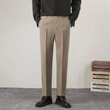 BONSIR  -  8 Colors Summer Men's Baggy Straight Casual Pants Fashion Business Formal Classic Draped Suit Trousers High Quality Male Clothes