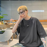 BONSIR  -  Oversized T-shirt Men Streetwear Cotton T Shirts 5XL Casual Summer New Y2k Fashion Geometric Print Tee Shirts for Men Clothing