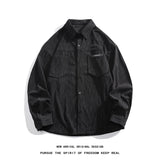 Bonsir Spring New Men's Striped Shirts Korean Button Up Long Sleeve Shirt Fashion Casual Oversize Unisex Blouse Printed Clothing