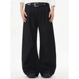 BONSIR  -  Pleated scimitar trousers for men in spring and autumn new trendy brand high-end loose straight trousers draped casual pants