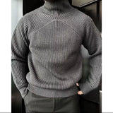 BONSIR  -  turtleneck sweater for men in autumn and winter new Korean casual solid color pullover versatile simple outer wear sweater