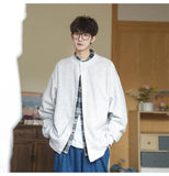 BONSIR  -  Loose Casual Youth. Student Baseball Collar Lazy Style Sweatshirt with Single-breasted Jacket, Unisex.