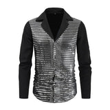 Bonsir Mens Shirts Sequins Performance Casual Shirts Streetwear Fashion Nightclub Youth Niche Tops Old Money Men'S Clothing New