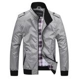BONSIR  -  Autumn Stand Collar Jackets for Men Windproof Waterproof Coats Men Casual Solid Military Jackets Mens Slim Windbreaker Coat