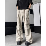 Bonsir Spring and Autumn American Street Fashion Personalized Straight Tube Men and Women Loose Hip Hop Retro Casual Wide Leg Pants y2k