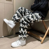 Bonsir Baggy Men's Sweatpants Straight Casual Trousers Tracksuit Bottoms Jogger Summer Stylish Sport Plain Loose Y2k Man Sweat Pants