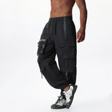 BONSIR  -  High Street Joggers Cargo Pants for Men Casual Hip Hop Pocket Male Trousers Sweatpants Streetwear Ribbons Techwear Pants