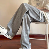 BONSIR  -  Summer Casual Pants Men Fashion White Straight Pants Men Japanese Streetwear Loose Pleated Pants Mens Black Trousers M-3XL